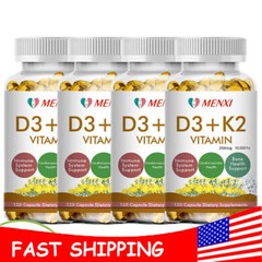 Vitamin K2 (MK7) w/ D3 Bone & Heart Health Non GMO & Gluten Free Easy to Swallow