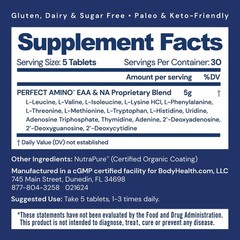 BodyHealth PerfectAmino (150 ct) Easy to Swallow Tablets, Essential Amino Aci…