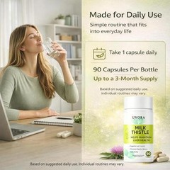 Uvora Milk Thistle Detox, Premium Herbal Supplement With Milk Thistle Extrac…