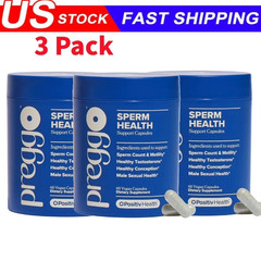 3 Pack PREGGO O-Positive Sperm Health Boost Capsules – 180 Count For Men