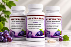 3 Resveratrol supplements 180 capsules antioxidant wellness aging formula pills