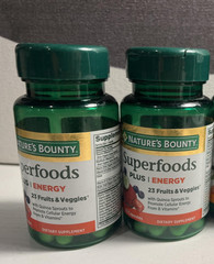 Nature’s Bounty 2pk Superfoods Plus Energy 30 Caps per Exp 12/26 Gluten Free