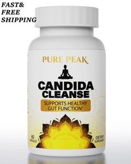 NEW Pure Peak Candida Cleanse-Boost Gut&Colon Health-60 Caps – for Men&Women