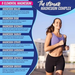 3Pack Nutrition Magnesium Complex 1000mg Supports 8 Elemental Magnesium