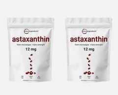 2 Pack | Astaxanthin 12mg, 120 Softgels, 4 Month Supply-NEW FREE SHIPPING-+