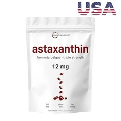 2 Pack | Astaxanthin 12mg, 120 Softgels, 4 Month Supply-NEW FREE SHIPPING-+