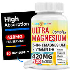 Magnesium Complex 5-in-1 including Glycinate and Citrate – 240 Capsules – 2 Pack