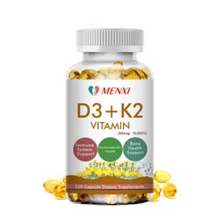 Vitamin K2 (MK7) w/ D3 Bone & Heart Health Non GMO & Gluten Free Easy to Swallow
