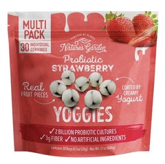 Nature’s Garden, Probiotic Strawberry Yoggies, 0.7 oz, 30-count