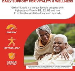 Liquid Iron Supplement 12oz Energy Support B Vitamins Easy to Swallow