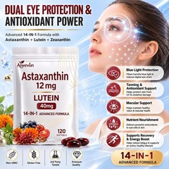 14-in-1 Astaxanthin 24mg & Lutein 40mg with Zeaxanthin Supplements