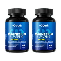 1-3PCS Viyouth Magnesium 7 Complex Capsules 60 Count Sleep Support Bone Health-+