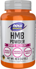 NOW Sports HMB (Β-Hydroxy Β-Methylbutyrate) Powder, Sports Recovery, 3.2 oz